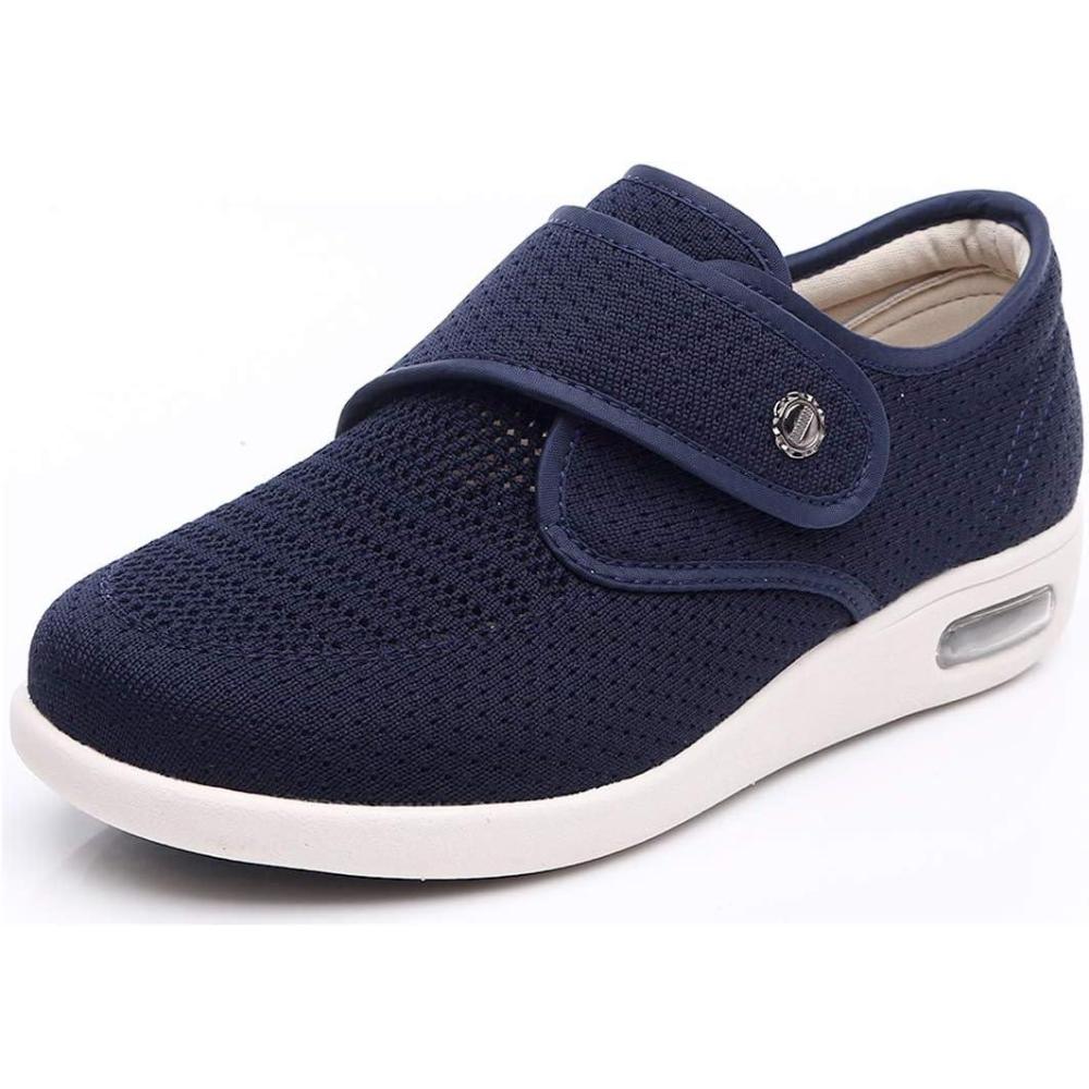 imageMei MACLEOD Womens Wide Width Walking Shoes with Memory Foam Air Cushion Casual Sneakers OutdoorBlue