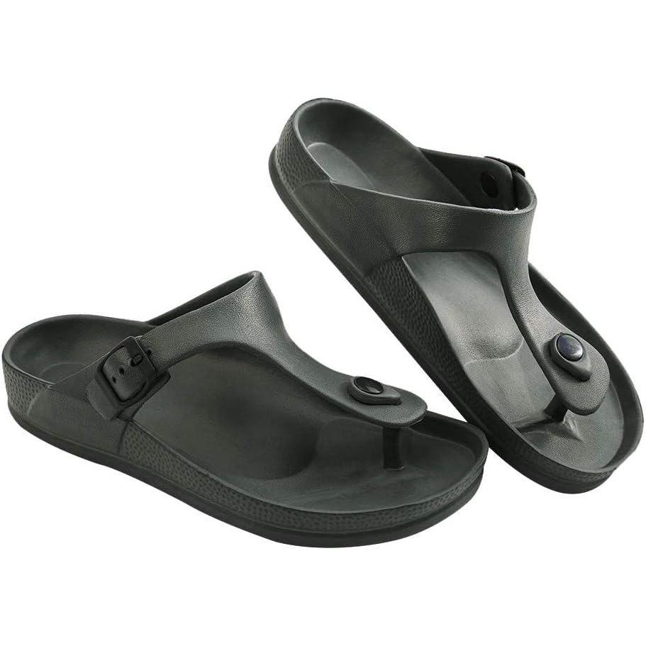 imageLuffymomo Comfort Footbed Eva Flip fiop Thong Sandals for WomensArmy Greenc
