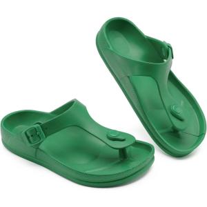 Luffymomo Comfort Footbed Eva Flip fiop Thong Sandals for Womens(Green-c)