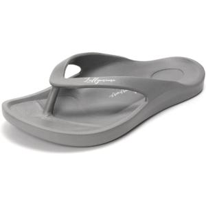 Luffymomo Womens Mens Flip Flops Sandals Slip on Sport Summer Beach Thong(Womens-grey)
