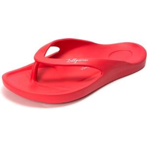 Luffymomo Womens Mens Flip Flops Sandals Slip on Sport Summer Beach Thong(Womens-red)