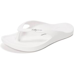 Luffymomo Womens Mens Flip Flops Sandals Slip on Sport Summer Beach Thong(Womens-white)