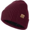imageXXL Winter Beanie for Men Big Head Cuffed Stocking Cap Coral Fleece Lined Warm Knit Beanies HatsWine Red