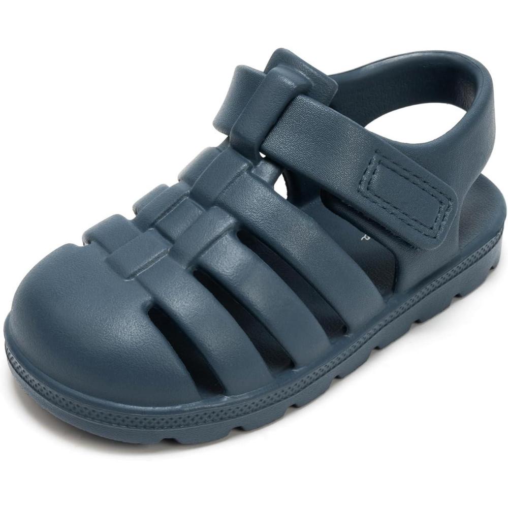 imageLuffymomo UnisexChild ClosedToe Sandals Summer Sport Lightweight Sandal EVA Outdoor Water Shoes for Boys and GirlsLittle KidToddlerNavy