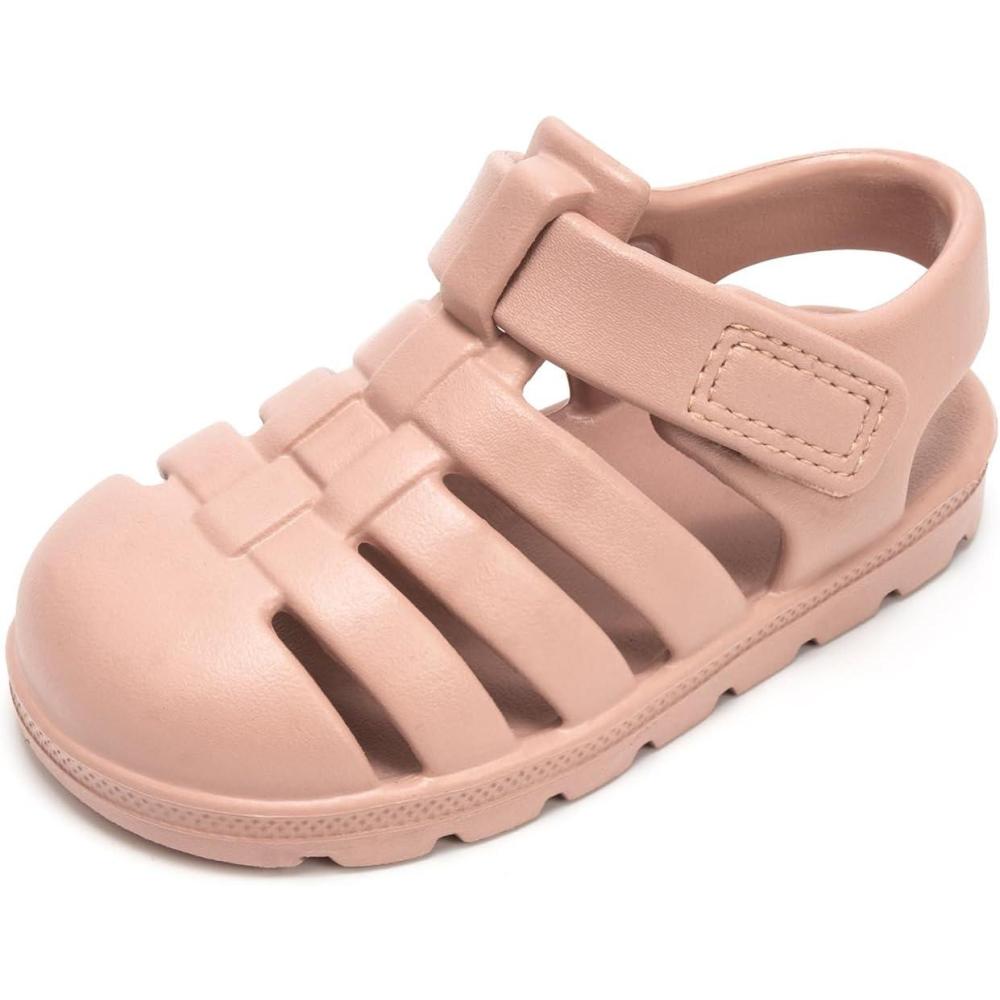 imageLuffymomo UnisexChild ClosedToe Sandals Summer Sport Lightweight Sandal EVA Outdoor Water Shoes for Boys and GirlsLittle KidToddlerPink