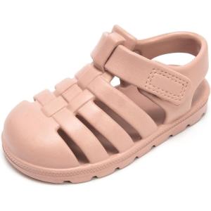 Luffymomo Unisex-Child Closed-Toe Sandals Summer Sport Lightweight Sandal EVA Outdoor Water Shoes for Boys and Girls(Little Kid/Toddler)(Pink)