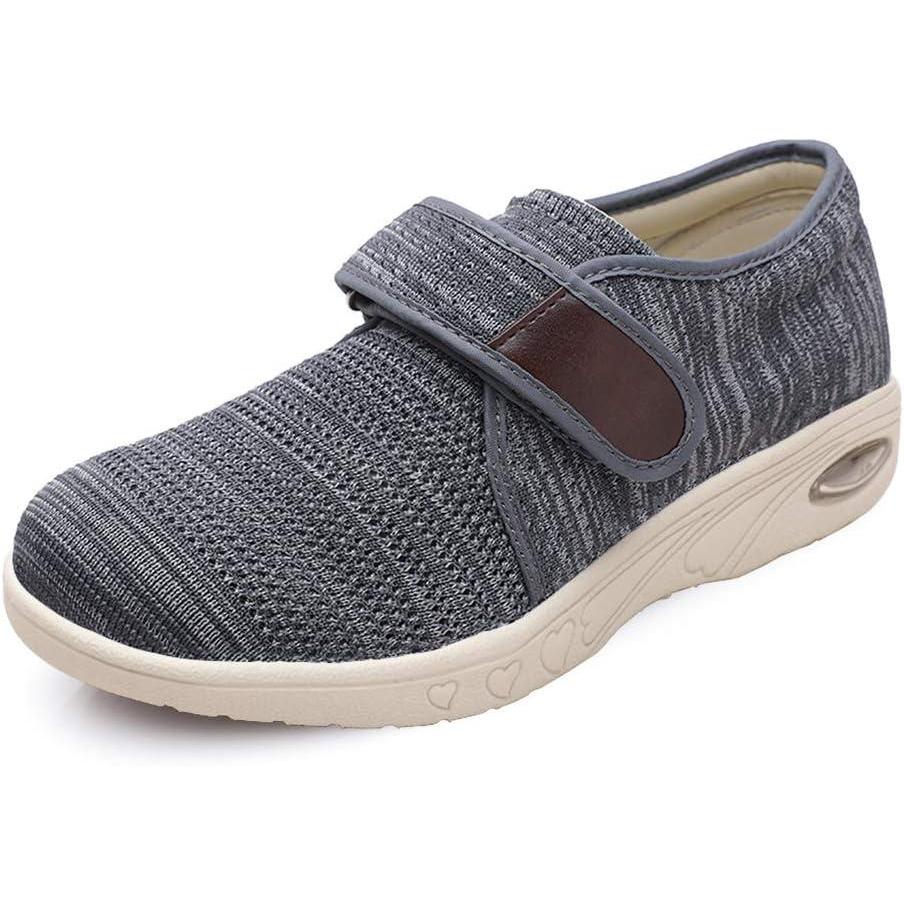 image:imageMei MACLEOD Diabetic Shoes for Women Wide Width Elderly Shoes for Pain Relief Swollen Feet Shoes for Diabetics Plantar FasciitisKnit Grey